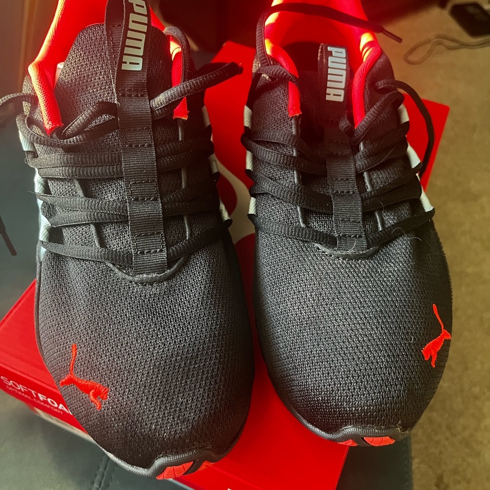 Puma Black and Red Sneakers